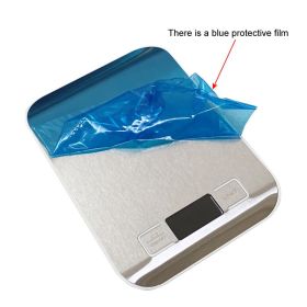 Digital Kitchen Scale 5kg/10kg Food Scale Stainless Steel Electronic Balance Measuring Grams Scales For Cooking Baking - Silver - 5Kg