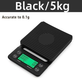 3kg/0.1g Digital kitchen Weight Grams Electronic Balance High Precision Coffee Scale Portable With Timer Food Espresso Powder - Black 5kg 0.1g - China