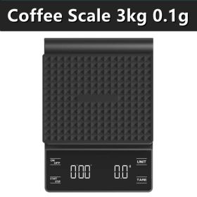 3kg/0.1g Digital kitchen Weight Grams Electronic Balance High Precision Coffee Scale Portable With Timer Food Espresso Powder - Coffee Scale Timer - C