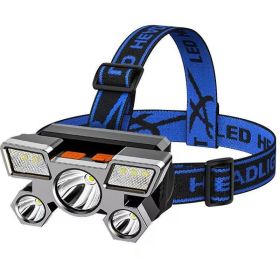 Waterproof LED Headlamp - USB Rechargeable for Camping Adventure - Golden