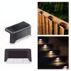 4pcs Solar Wall Light Garden Outdoor; Waterproof Stair Lights With Light Control; For Garden Yard Porch Wedding Party Decor - Brown Shell [warm Light]
