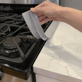 1pc Silicone Stove Gap Cover; Kitchen Counter Gap Filler; Heat Resistant Oven Gap Filler; Between Kitchen Appliances Washing Machine And Stovetop - Gr