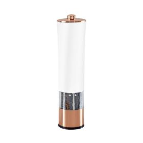 1PCS Electric Grinder Built In Light Adjustable Grind Size Stainless Steel Mill For Salt Pepper Spices Kitchen Tools - rose white gold