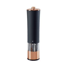 1PCS Electric Grinder Built In Light Adjustable Grind Size Stainless Steel Mill For Salt Pepper Spices Kitchen Tools - rose black gold