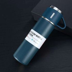 1pc/1Set Stainless Steel Thermal Cup; With Gift Box Set; Double Layer Leakproof Insulated Water Bottle; Keeps Hot And Cold Drinks For Hour - Blue Sing