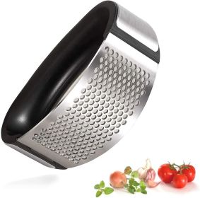 Garlic Press Rocker;  Stainless Steel Garlic Crusher Chopper Mincer Squeezer  - 2Pcs