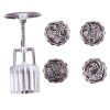 4 Stamps Moon Cake Mold Small Cakes Pastries Mold Plastic DIY Baking Mold 50g - Default