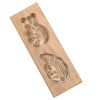 Wooden Mooncake Mold Pastry Mold Bean Paste Cake Baking Tools Panda Leaf 40g - Default