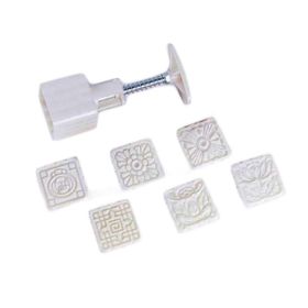 50G Square Shape Moon Cake Mold Plastic Flower Cake Mold Pie Mold - Default