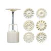 Round Baking Molds Moon Cake Mold Cookie Mold 6 Stamps 50G - Default