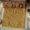 1pc Embossing Rolling Pin Christmas Pattern Xmas Wooden 3D Engraved Nativity With Jesus 9 Different Pattern Design For Baking Cookies - Christmas Patt