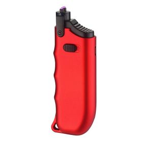 USB Plasma Rechargeable Lighter With Adjustable Neck; Candle; Arc; Flame Free; Safety Switch On; Suitable For Kitchen; Camping; Travel - Red