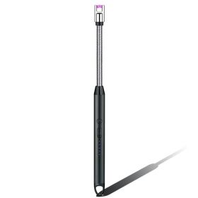 1pc Electric Arc Lighter; USB Rechargeable Lighter; Windproof Gas Stove Igniter; Outdoor / Kitchen Tools - Black