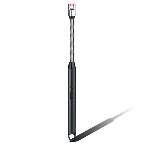 1pc Electric Arc Lighter; USB Rechargeable Lighter; Windproof Gas Stove Igniter; Outdoor / Kitchen Tools - Black