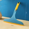 1pc Glass Scraper; Glass Mirror Vanity Wiper; Professional Glass Cleaning Tool - Green+yellow