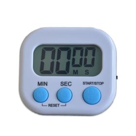 1pc White Kitchen Timer; Electronic Timer For Cooking And Beauty; Without Battery - One Piece (white) Without Battery