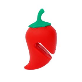 Creative Pepper Carrot Chicken Thigh Shape Overflow Stopper Cute Silicone Spill-proof Pot Lid Rack Pot Cover Lifter Kitchen Tool - Orange