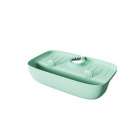 Faucet Drainer Rack Non-slip Countertop Mat Kitchen Wipe Sponge Wipe Drainer Organizer Rack Kitchen Accessories Tools - Light Blue A0013D