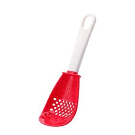 Multifunctional grinding and crushing colander and draining spoon - Red
