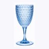 Diamond Cut Plastic Wine Glasses Set of 4 (12oz), BPA Free Acrylic Wine Glass Set, Unbreakable Red Wine Glasses, White Wine Glasses - as Pic