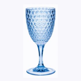 Diamond Cut Plastic Wine Glasses Set of 4 (12oz), BPA Free Acrylic Wine Glass Set, Unbreakable Red Wine Glasses, White Wine Glasses - as Pic