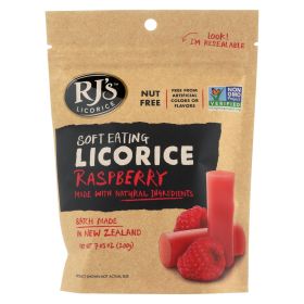Rj's Licorice Soft Eating Licorice - Raspberry - Case Of 8 - 7.05 Oz - Default