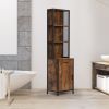 Salon Station for Hair Stylist;  Barber Equipment with Drawer;  Cabinet and Shelves;  Vintage Brown - Vintage Brown