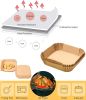 50pcs Air Fryer Liner, Baking Disposable Air Fryer Parchment Paper, Multipurpose Oil-absorbing Paper Tray - Small