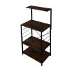 Wooden Kitchen Shelf, Baker's Rack 4 Tier Shelves, Vintage Color - As Pictures