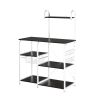 Functional Kitchen Baker's Rack Utility Microwave Oven Stand Storage Cart Workstation Shelf, Black - Black
