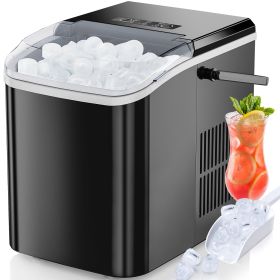 Small Portable Home Use Ice Maker,Black - as Pic