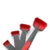 Set of 4 Silicone Measuring Spoon Non-Stick Baking Spoon Multi-Functional Measuring Tools Bakeware - 4-PC red