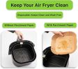 50pcs Air Fryer Liner, Baking Disposable Air Fryer Parchment Paper, Multipurpose Oil-absorbing Paper Tray - Small