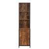 Salon Station for Hair Stylist;  Barber Equipment with Drawer;  Cabinet and Shelves;  Vintage Brown - Vintage Brown
