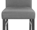 Beautiful 5-Pc Round Gray Stone Table Glitter Gray Finish Upholstered Chairs Dining Room Wooden Dining Set Furniture Transitional Style - as Pic