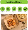 50pcs Air Fryer Liner, Baking Disposable Air Fryer Parchment Paper, Multipurpose Oil-absorbing Paper Tray - Small