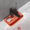 Faucet Drainer Rack Non-slip Countertop Mat Kitchen Wipe Sponge Wipe Drainer Organizer Rack Kitchen Accessories Tools - Orange A0013B