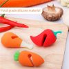 Creative Pepper Carrot Chicken Thigh Shape Overflow Stopper Cute Silicone Spill-proof Pot Lid Rack Pot Cover Lifter Kitchen Tool - Silver