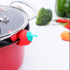 Creative Pepper Carrot Chicken Thigh Shape Overflow Stopper Cute Silicone Spill-proof Pot Lid Rack Pot Cover Lifter Kitchen Tool - Silver