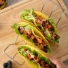 1pc Stainless Steel Burrito Pancake Stand; Tacoholder Pancake Stand; W-shaped Taco Stand - Silvery