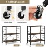 Multi-usage Foldable Shelving with Adjustable Shelves - Rustic Brown - Shelving