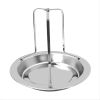 1pc Stainless Steel Roast Chicken Rack; Roast Chicken Pan; Detachable Roast Chicken Rack With Bottom Plate; Grill - Silvery