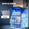 VEVOR Commercial Ice Maker, 400LBS/24H Ice Making Machine with 330.7LBS Large Storage Bin, 800W Auto Self-Cleaning Ice Maker Machine with 3.5-inch LED