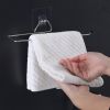 Stainless Steel Punch-Free Kitchen Bathroom Roll Paper Towel Rack Iron Rack Lazy Rag Bracket - Natural color