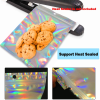 Smell Proof Bags & Resealable Foil Pouch Bag [100 PCS ] Great for Party Favor Food Storage (Holographic Color, Multiple Size) - 5.5x8 - 100