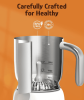 5 in 1 pearl white electric milk foam LED touch control 0.4L/13.5oz cold foam 360¬∞, rotating base detachable cold and hot foam and steamer SUS304 - P