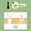 Handheld Wireless Electric Mini Chopper Vegetable Cutter For Meat Pepper Chili Onion Celery - Green