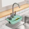 Faucet Drainer Rack Non-slip Countertop Mat Kitchen Wipe Sponge Wipe Drainer Organizer Rack Kitchen Accessories Tools - Orange A0013B