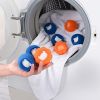 Set Of 3; Washing Machine Cleaner Ball; Powerful Decontamination Magic Sticky Hair Ball - Blue
