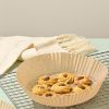 25/50pcs Air Fryer Disposable Paper Liner Non-stick Round Baking Steamer Paper Mats Home Kitchen Airfryer Food Basket Liner Mat - 50pcs white(opp bag)